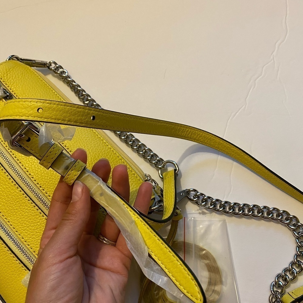 Rebecca Minkoff Mini 5 Zip Yellow Crossbody Bag - Picture 9 of 13